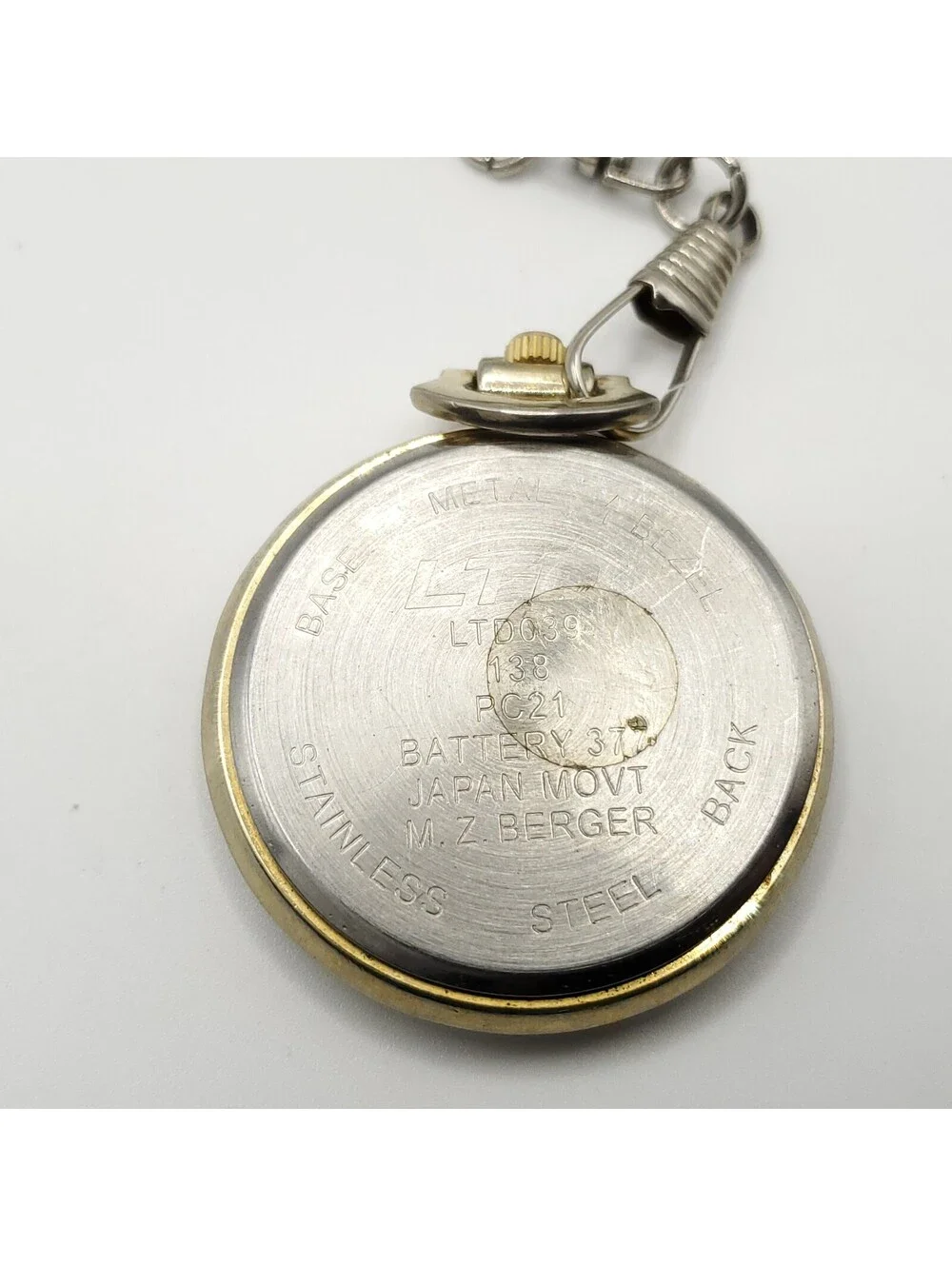 LTD Quartz Pocket With Clip Watch 40mm New Battery
